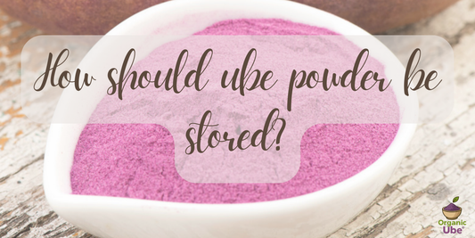 How should ube powder be stored?
